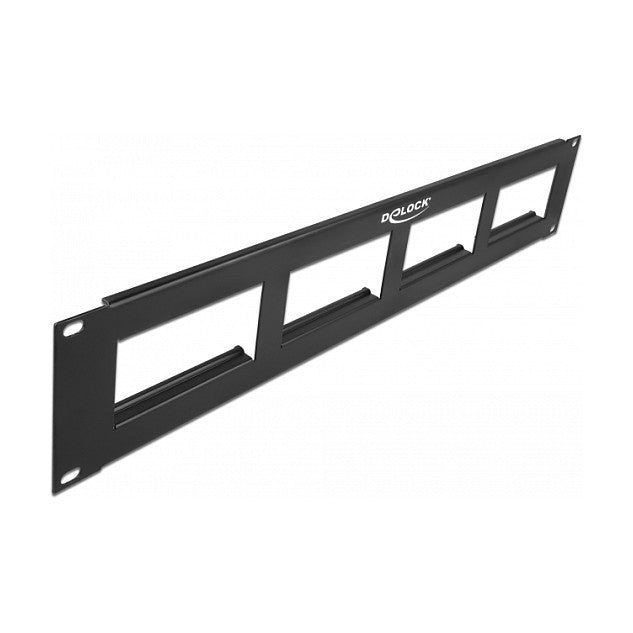 Easy 45 19" Patchpanel Ausschnitt 4 x 90,5 x 45,2 mm, 2 HE, schwarz