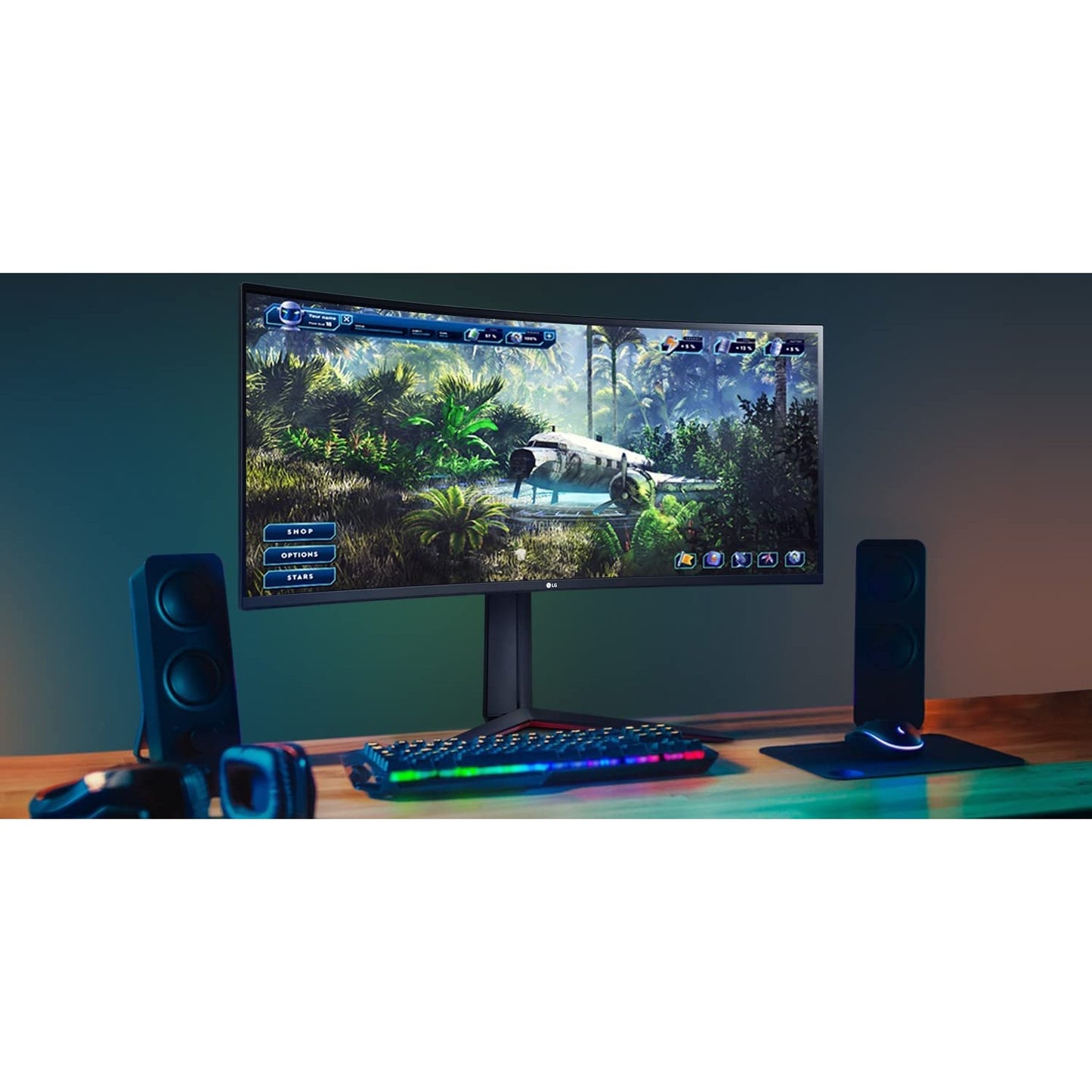 LG 34" 34GP63AP-B Curved UltraGear HDMI DP USB IPS 21:9 schw