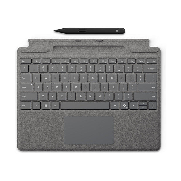 Microsoft Surface Pro 10/11/FB Keyboard inkl. Pen2 + Copilot Taste - Platin