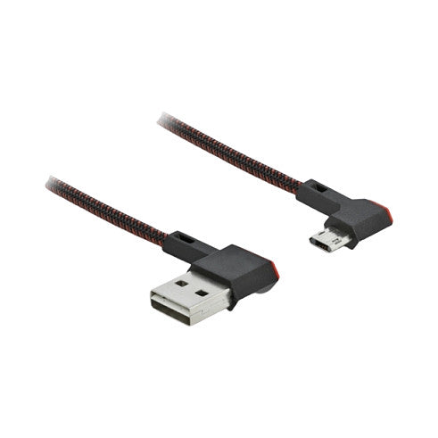 DeLock USB 2.0 A > Micro-B (ST-ST) 2m Adapterkabel gewinkelt Schwarz