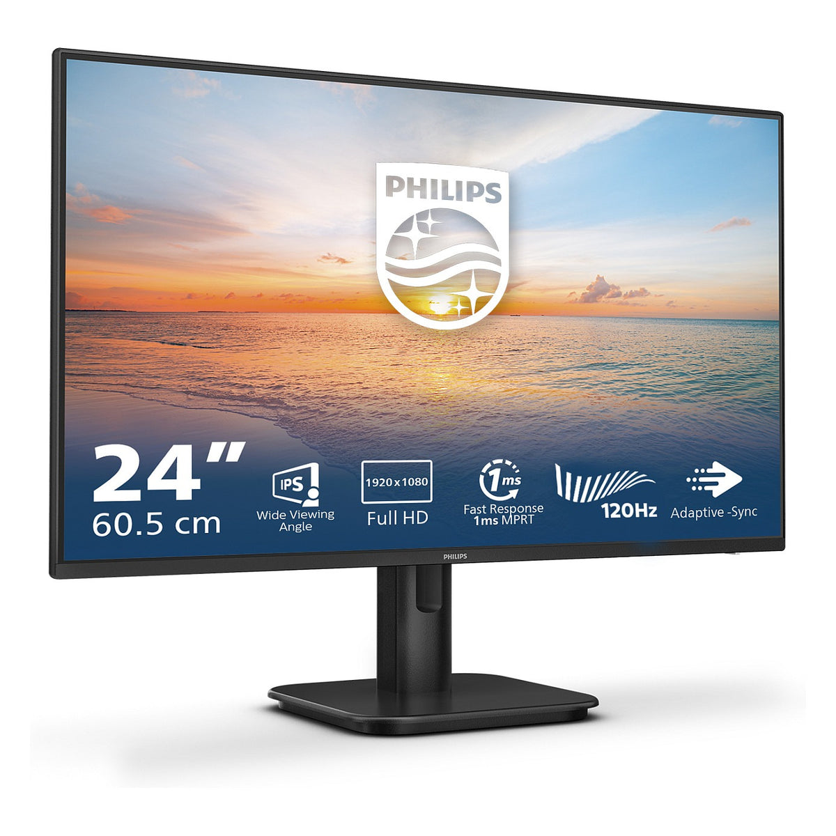 61cm/24" (1920x1080) Philips 24E1N1100A 16:9 FHD IPS 1ms 100Hz VGA HDMI Speaker Black