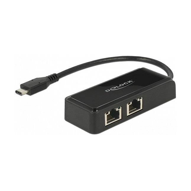 USB Type-C™ Netzwerk Adapter Gigabit LAN 2 x RJ45
