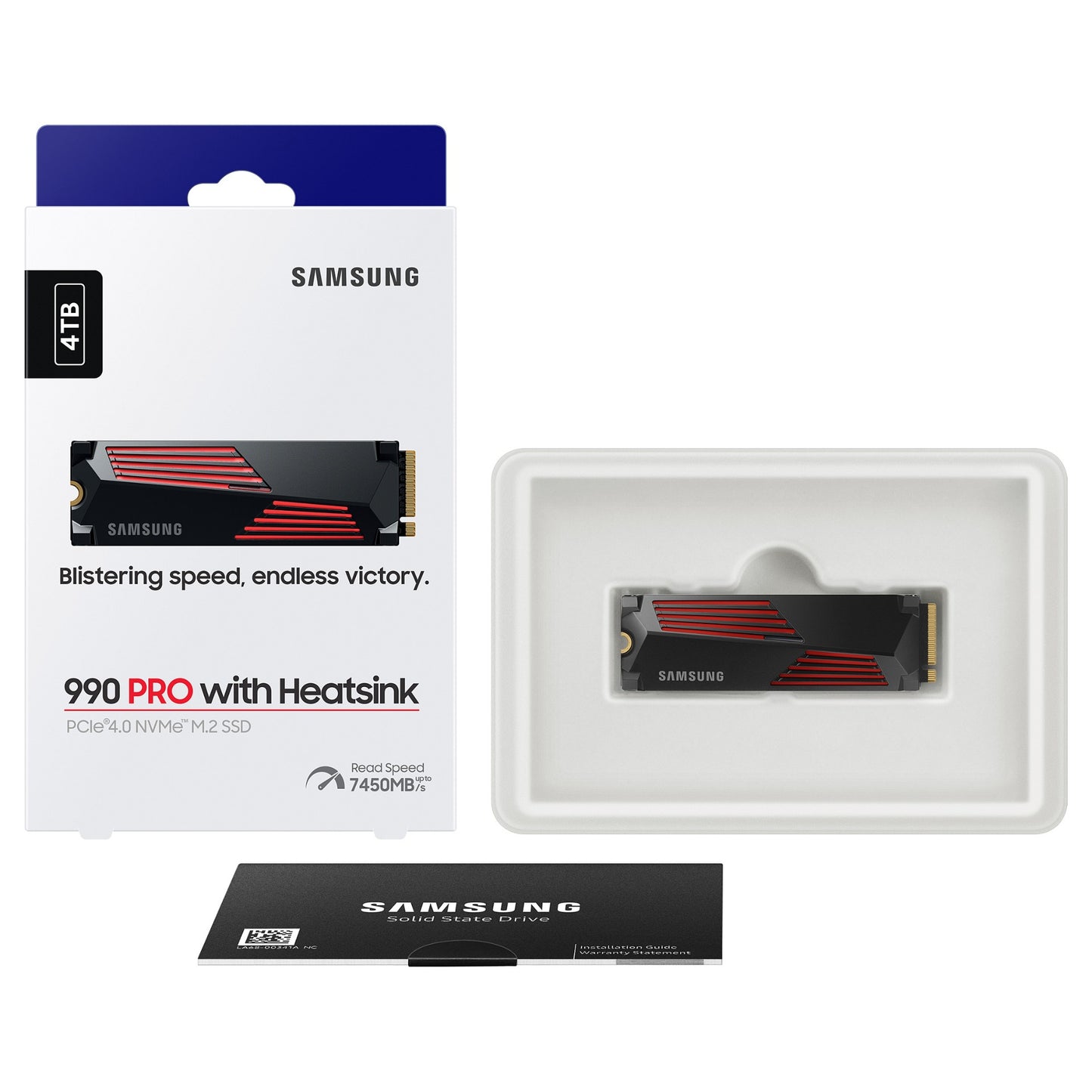 M.2 4TB Samsung 990 PRO Heatsink NVMe PCIe 4.0 x 4 retail