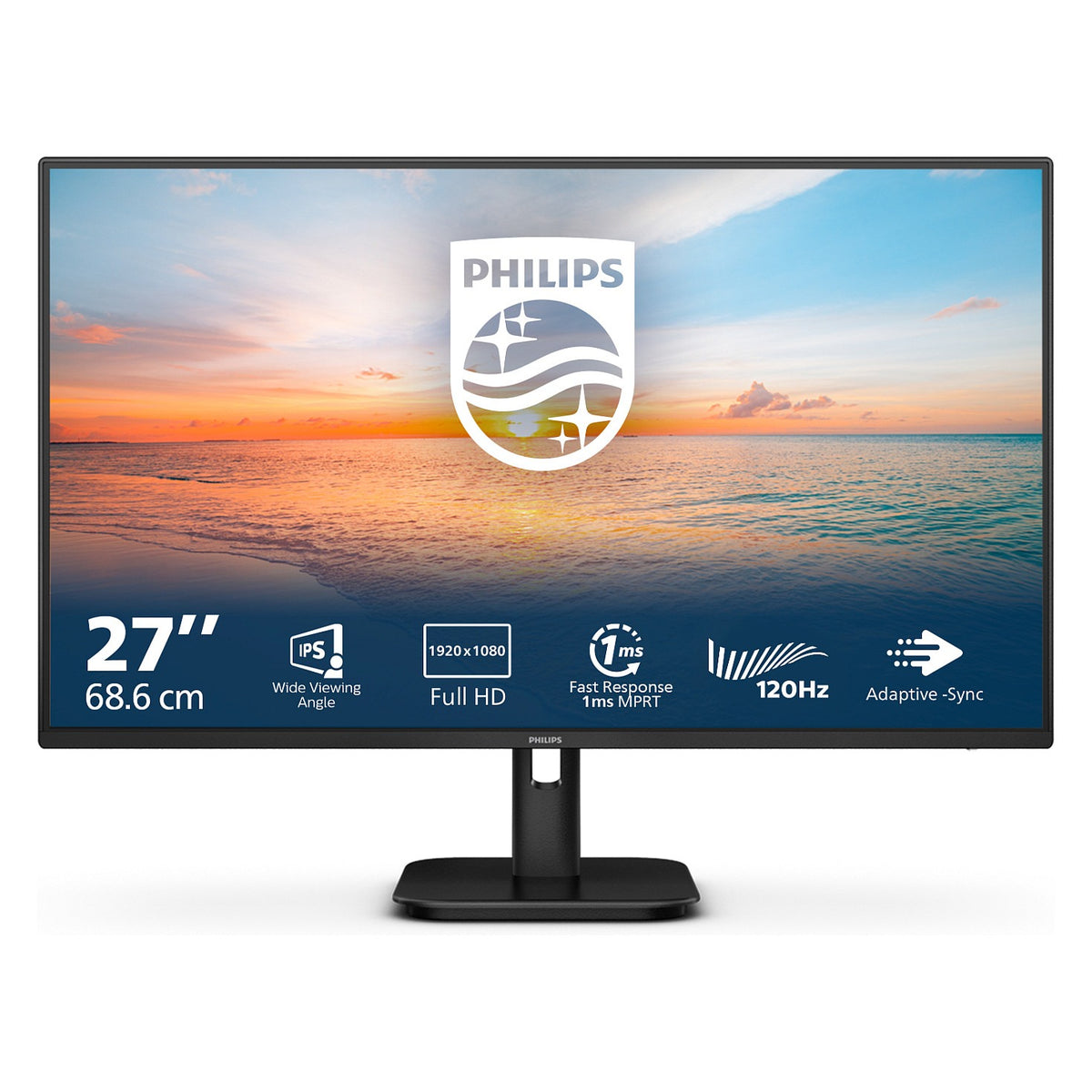 68,6cm/27" (1920x1080) Philips 27E1N1100A 16:9 FHD IPS 1ms 100Hz HDMI VGA Speaker Black