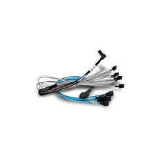 Broadcom - Internes SAS-Kabel - 1x8 Slim SAS (SFF-8654) (M) zu 2x (SFF-8639) - 1 m