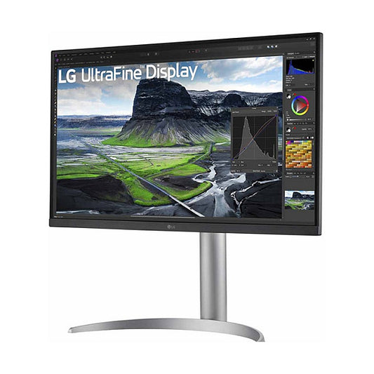 68,47cm/27" (3840x2160) LG UltraFine 27UQ850V-W 16:9 4K IPS 5ms 60Hz HDR400 HDMI DP USB-C Speaker Pivot Silver