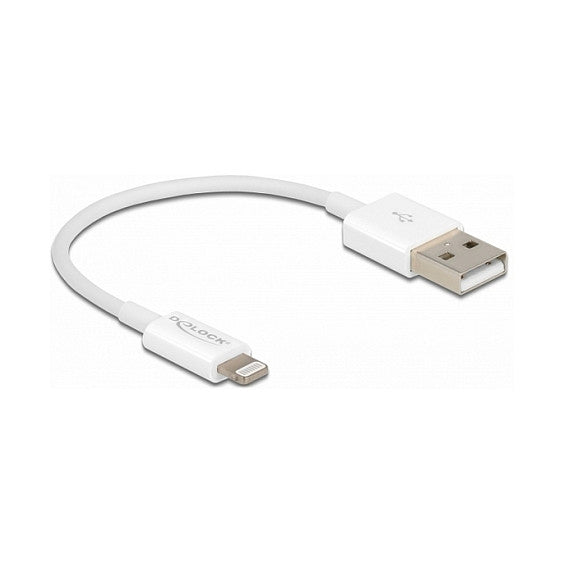 USB Daten- und Ladekabel für iPhone™, iPad™, iPod™ weiß 15 cm