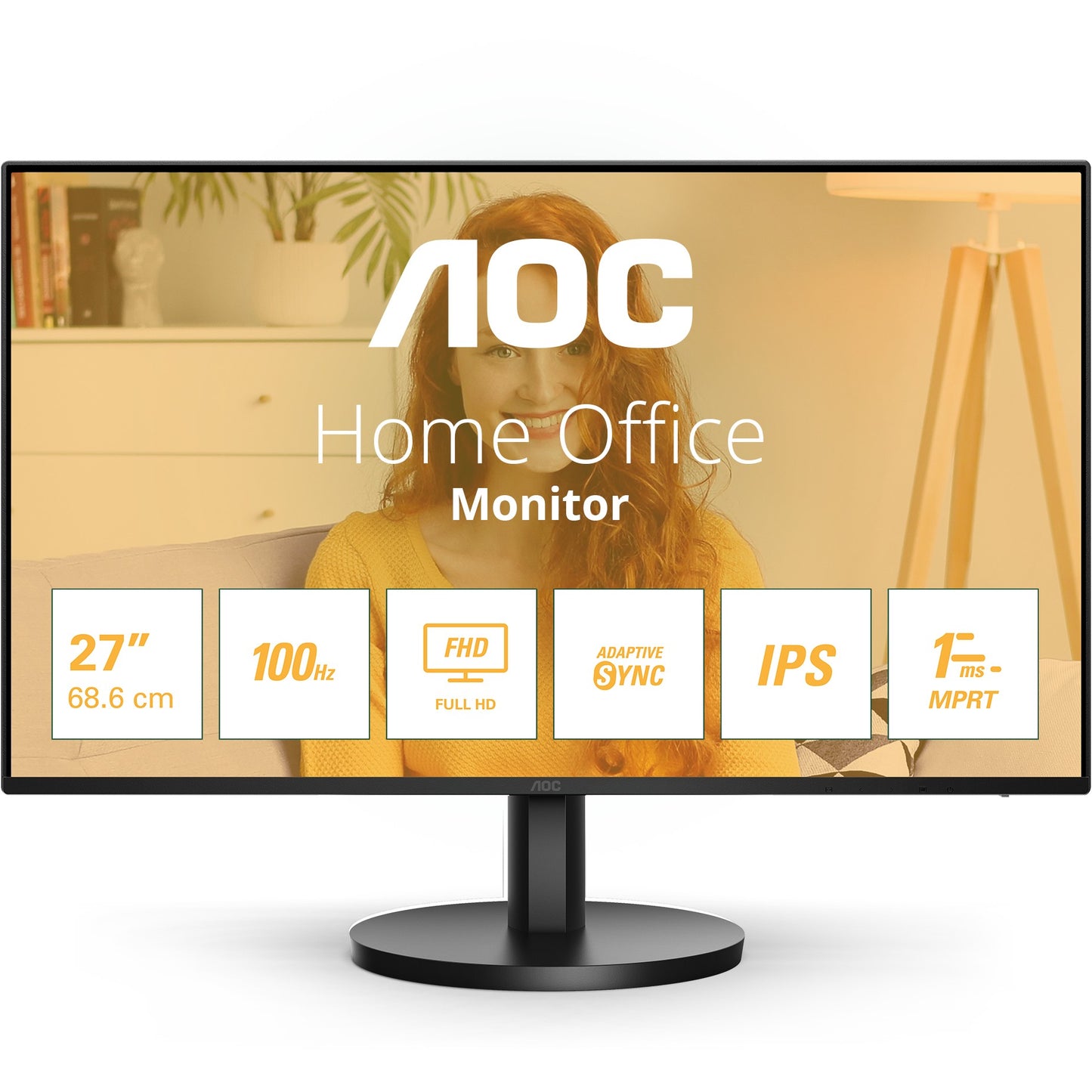 68,6cm/27" (1920x1080) AOC Basic-line 27B3HA2 16:9 FHD VA 4ms 100Hz HDMI VGA Speaker Black