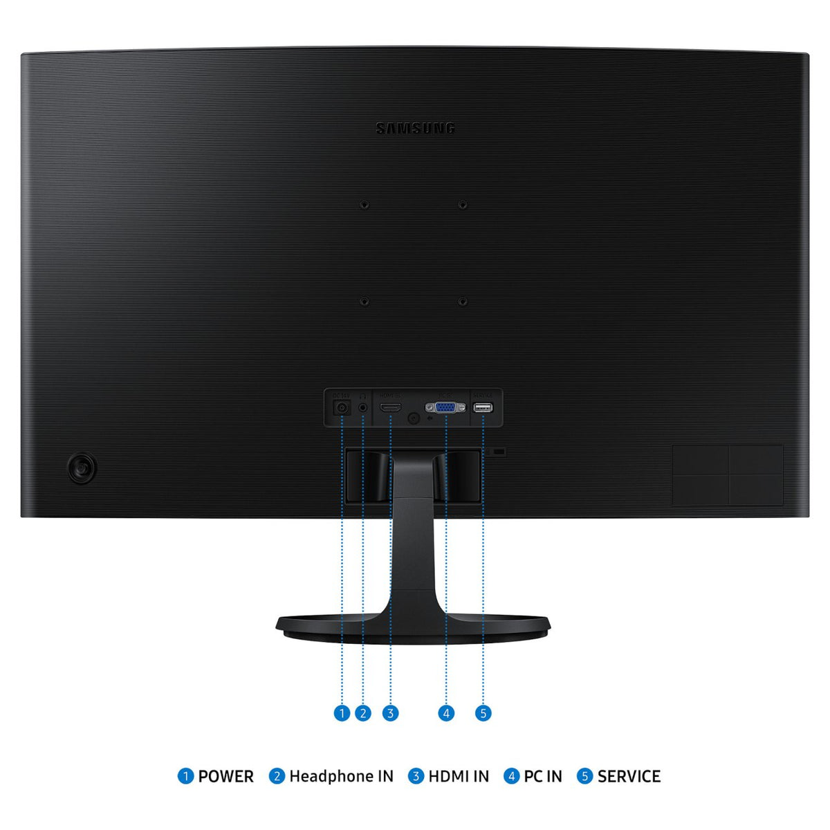 68,6cm / 27" (1920x1080) Samsung LS27D364GAU 16:9 Essential S36GD 4ms Full HD Black