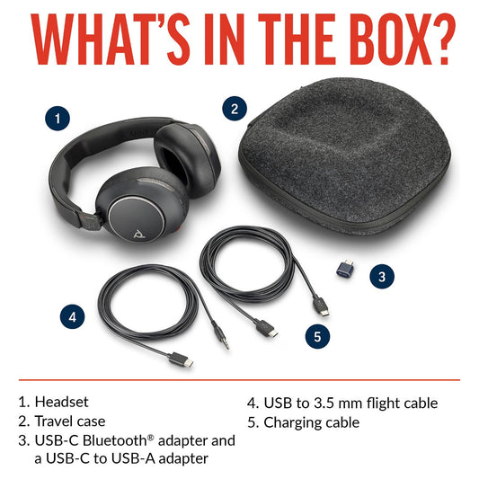 Poly Headset Voyager Surround 80 UC - kabellos/bluetooth - Black