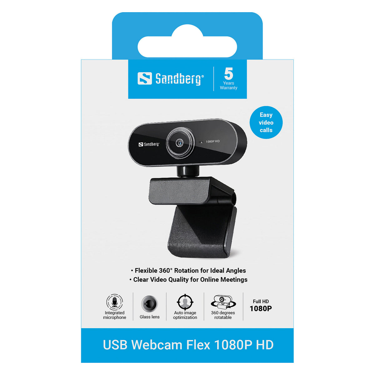 Sandberg 133-97 Webcam Flex 1920x1080 Full HD