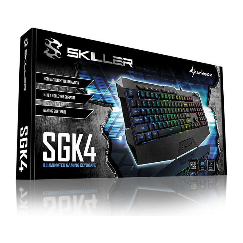 Sharkoon Skiller SGK4 Gaming Keyboard QWERTZ wired rubberdome black
