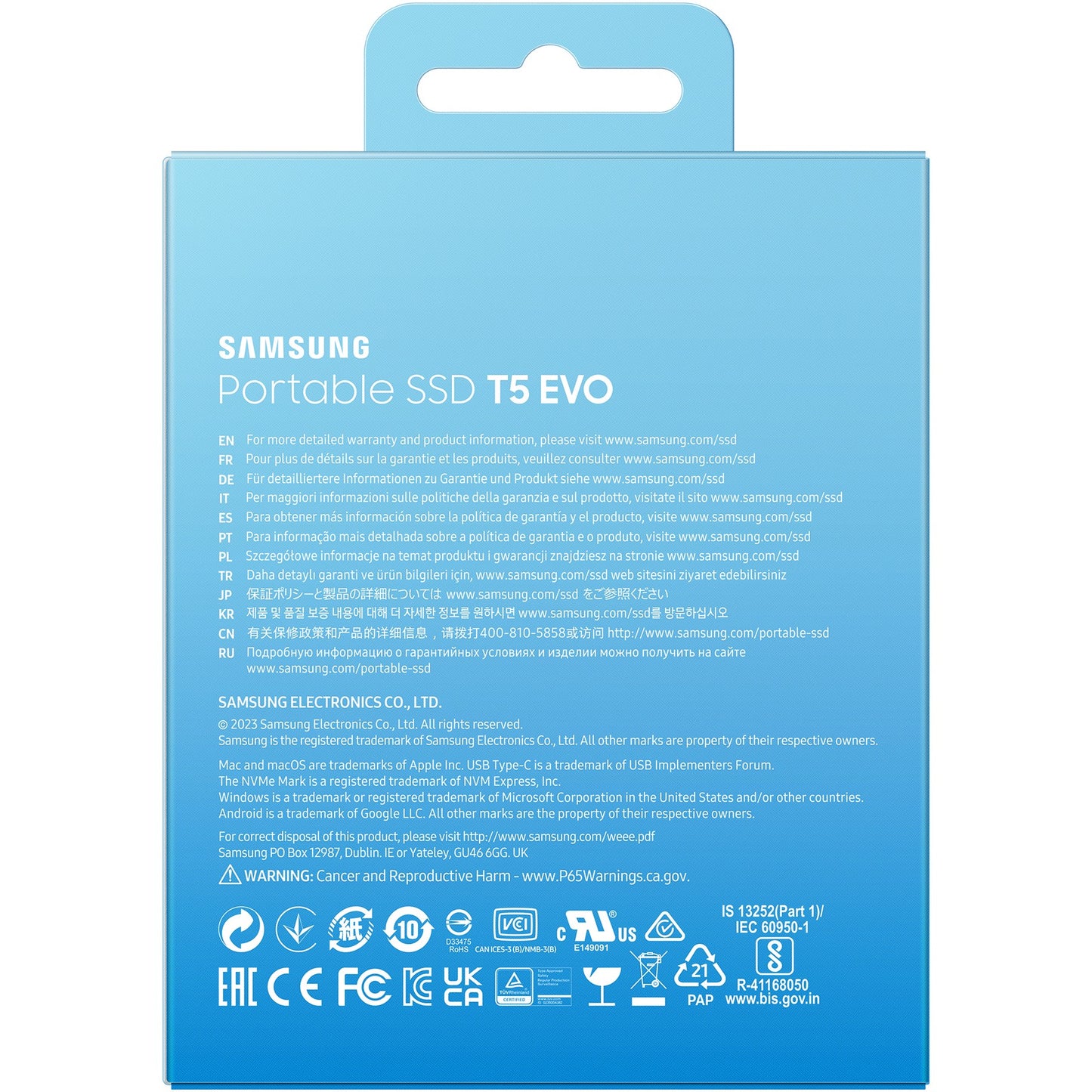 2TB Samsung Portable T5 EVO USB 3.2 Gen1 Black retail