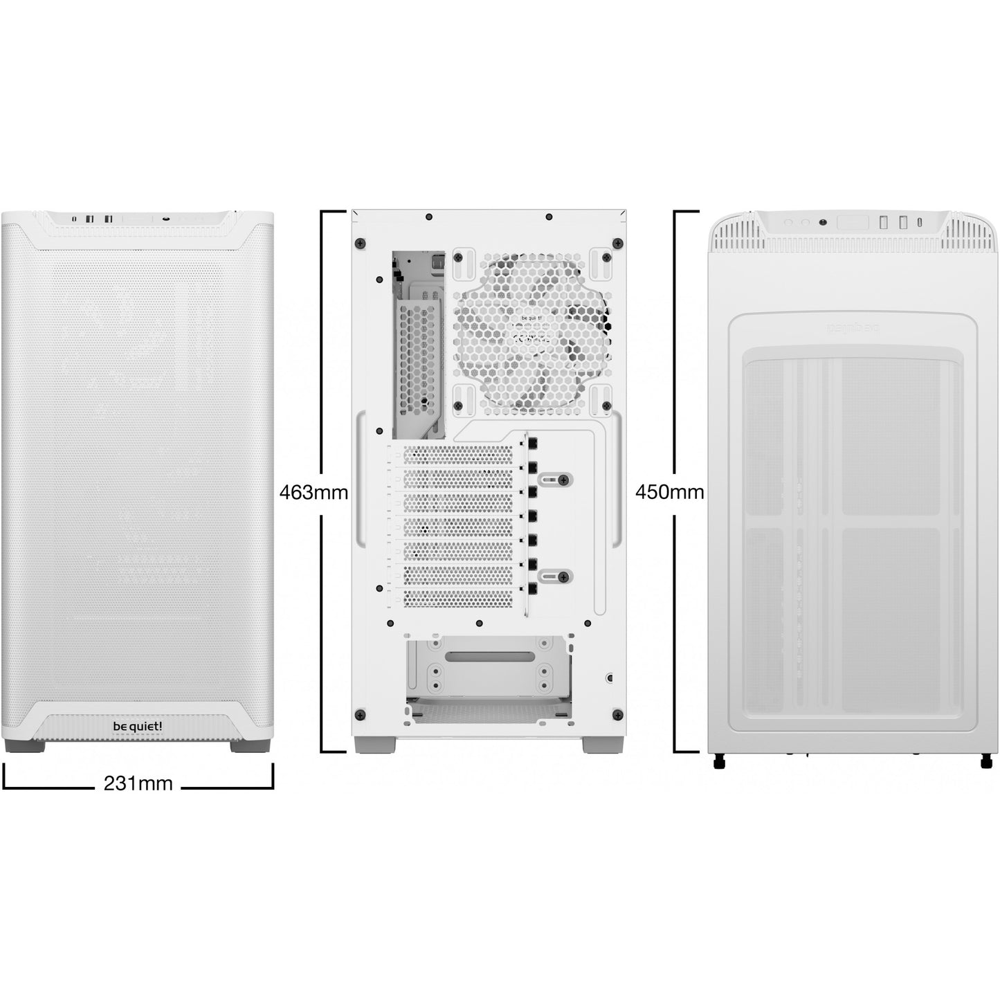 Midi be quiet! PURE BASE 501 Airflow Window White
