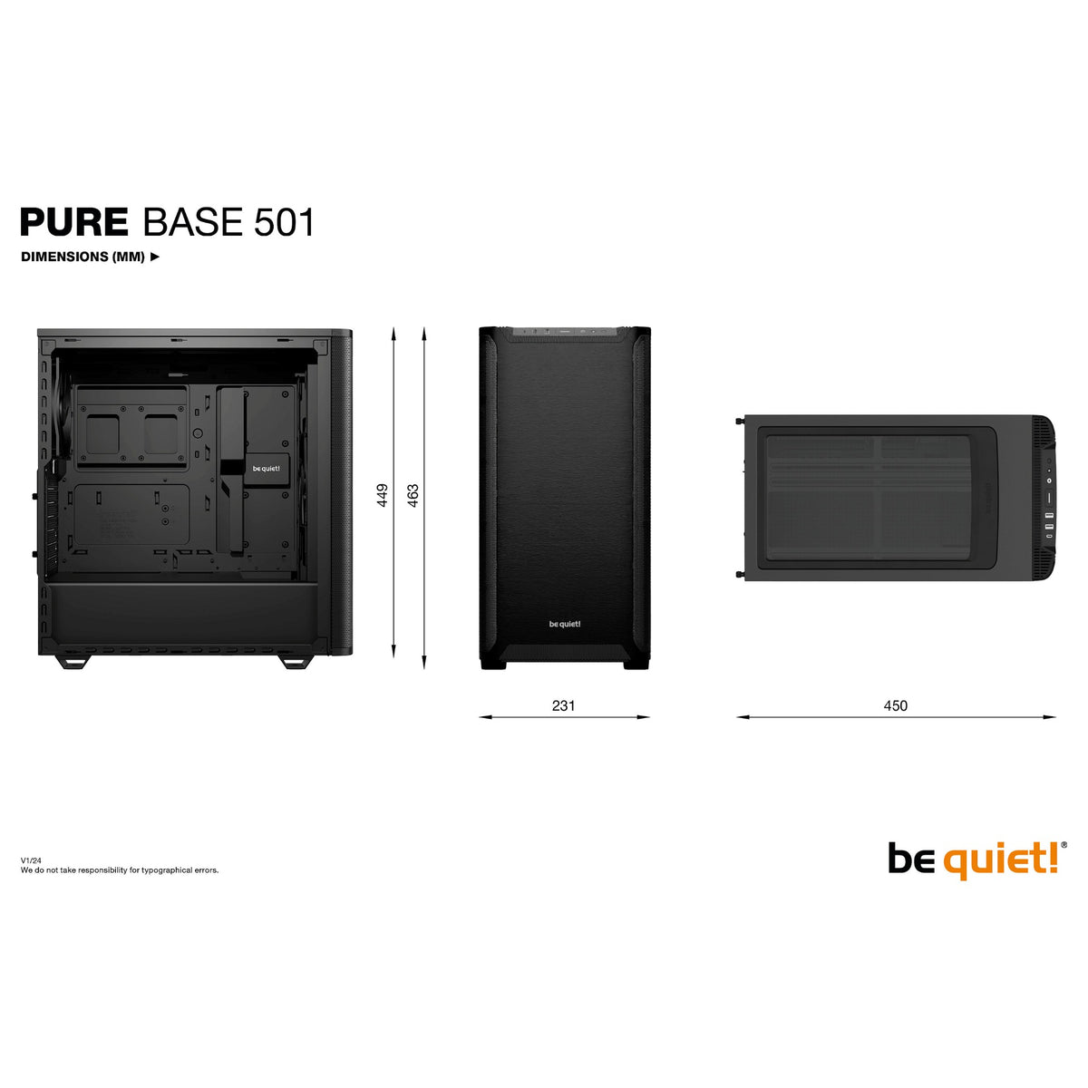 Midi be quiet! PURE BASE 501 Black