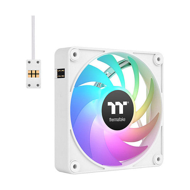 120mm Thermaltake CT120 EX ARGB Sync PC Cooling Fan White 3 Fan Pack