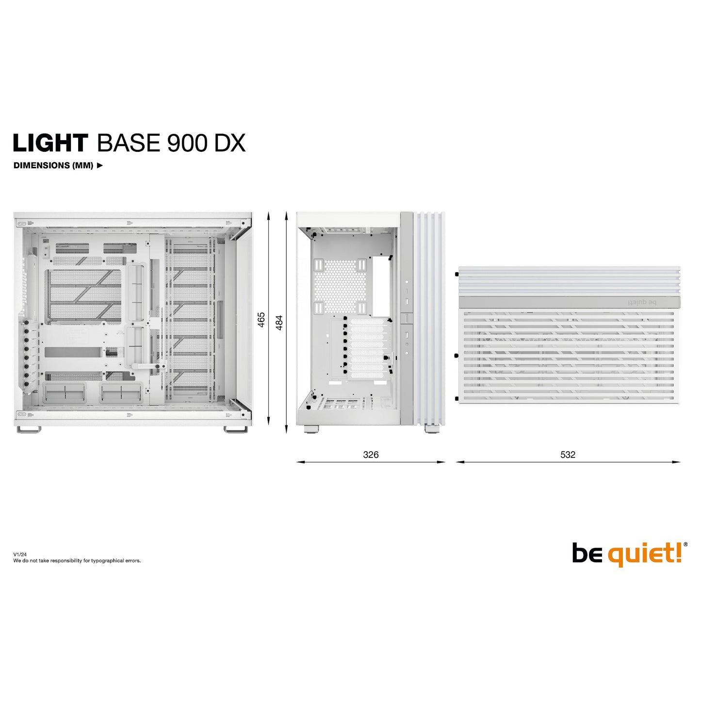 Midi be quiet! Light Base 900 DX white
