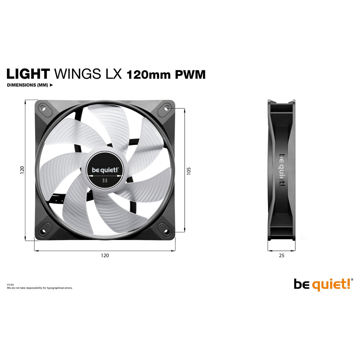 120mm be quiet! LIGHT WINGS LX PWM