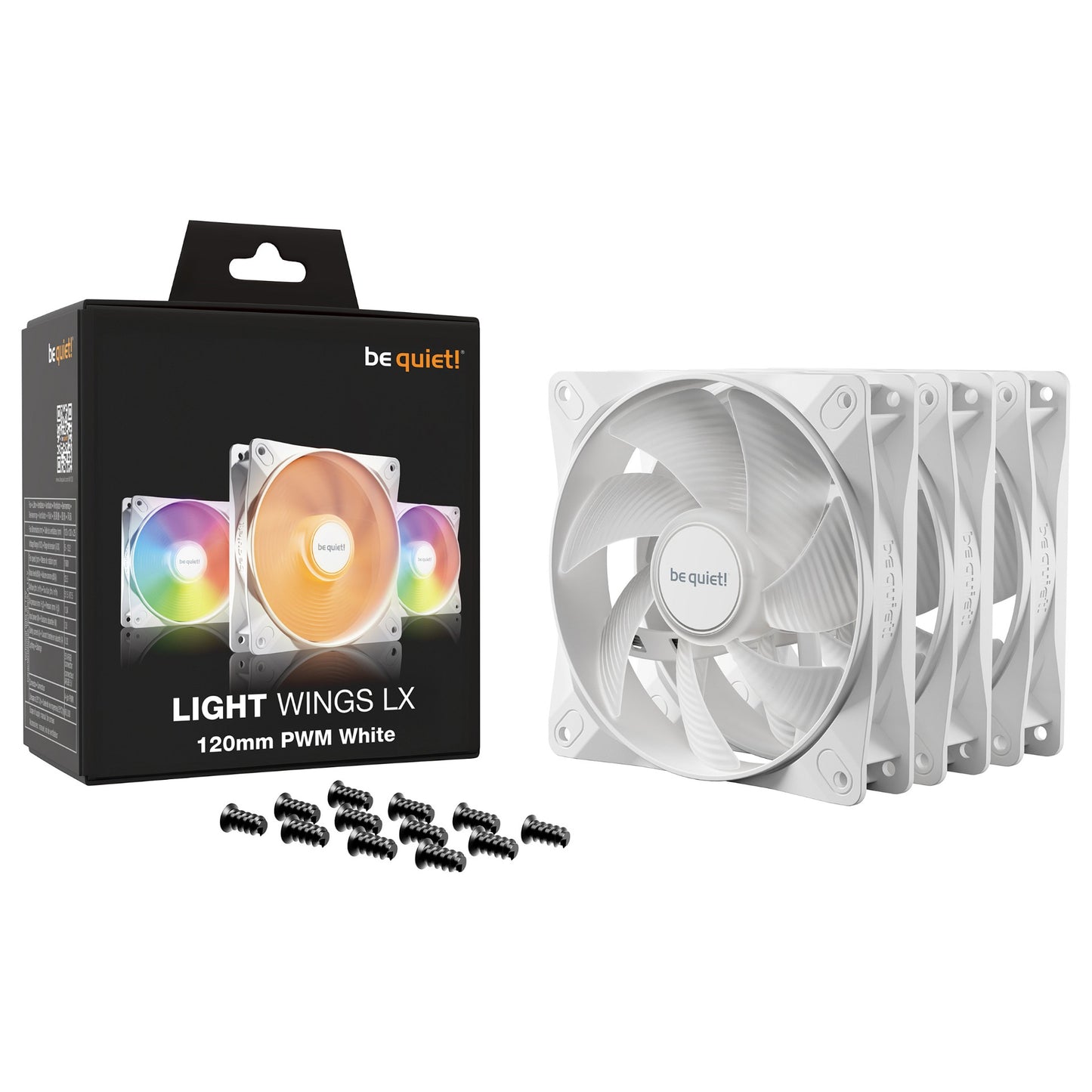 120mm be quiet! LIGHT WINGS LX PWM White Triple-Pack