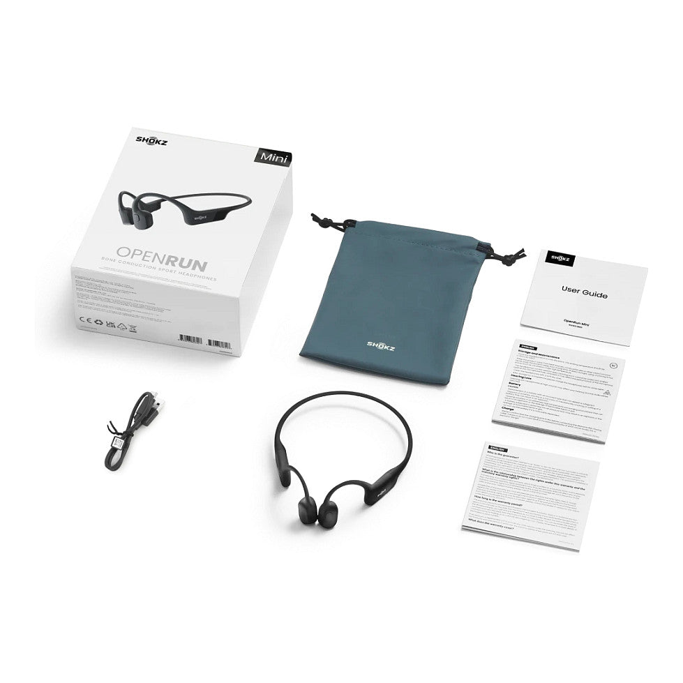 Shokz OpenRun Mini Black Bluetooth Wireless Bone Conduction Headset
