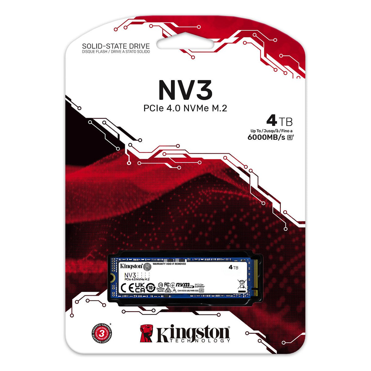 M.2 4TB Kingston NV3 NVMe PCIe 4.0 x 4