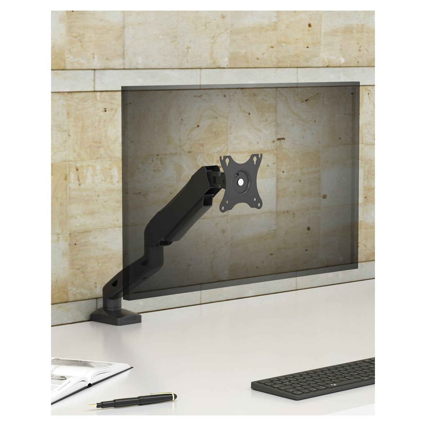 ICY BOX IB-MS203-T Tischhalterung 1 Monitor bis 32" 9kg VESA Schwarz
