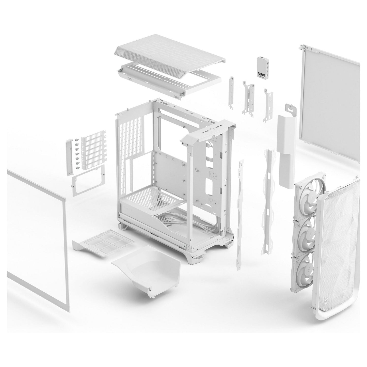 Midi Fractal Design Meshify 3 Ambience Pro RGB White TG Clear Tint
