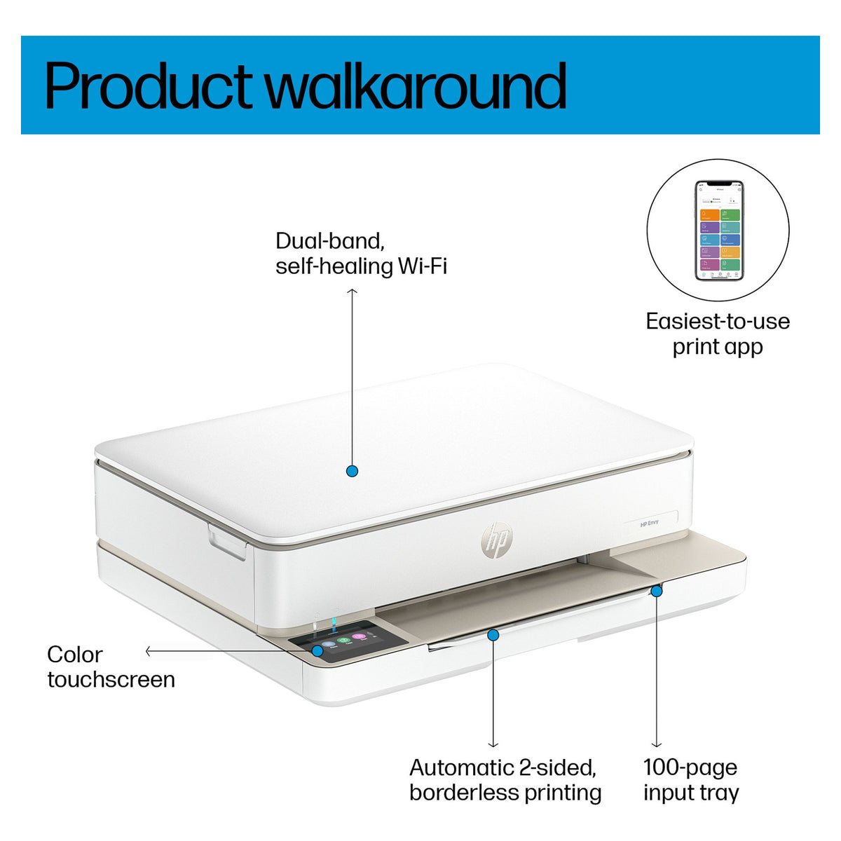 HP Envy 6120e Tinte-Multifunktionsdrucker 3in1 WiFi Duplex