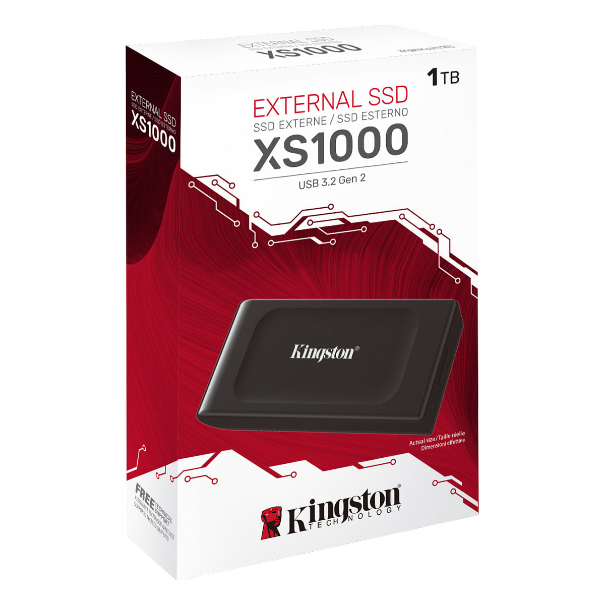 1TB Kingston XS1000 USB 3.2 Gen2 Black