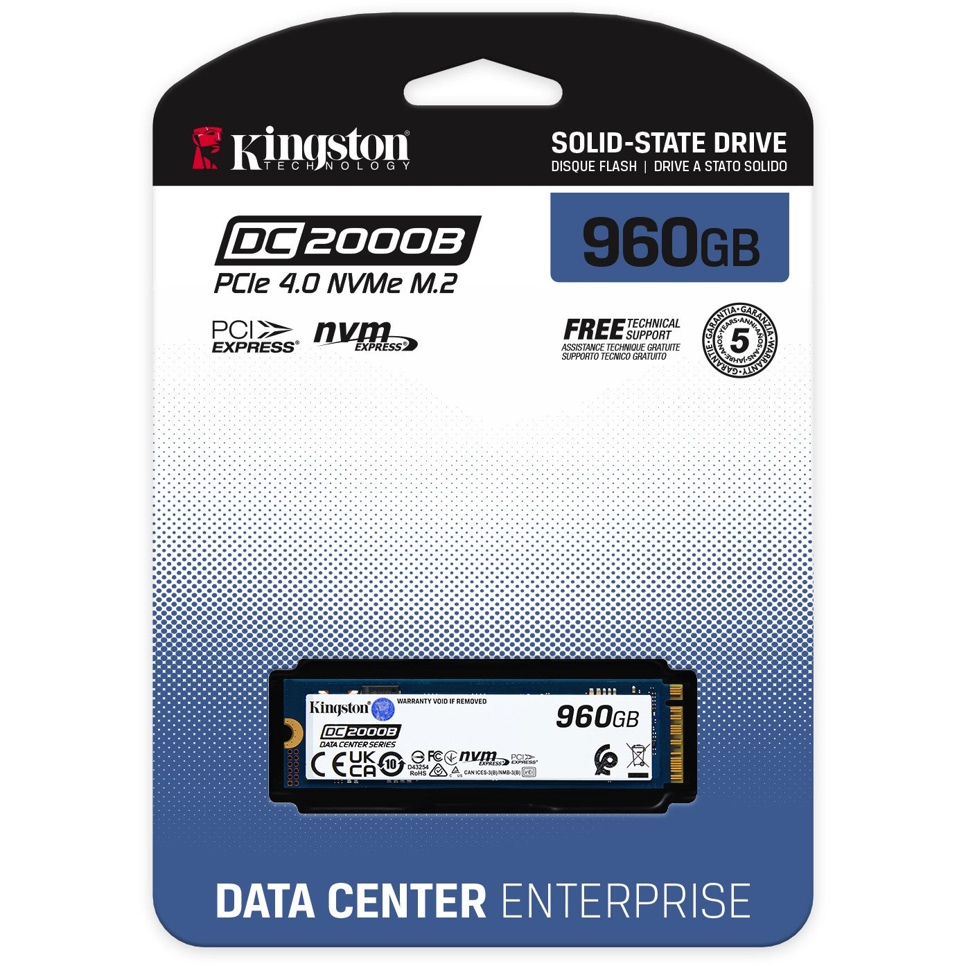 Ent. M.2 960 GB Kingston DC2000B NVMe PCIe 4.0 x 4