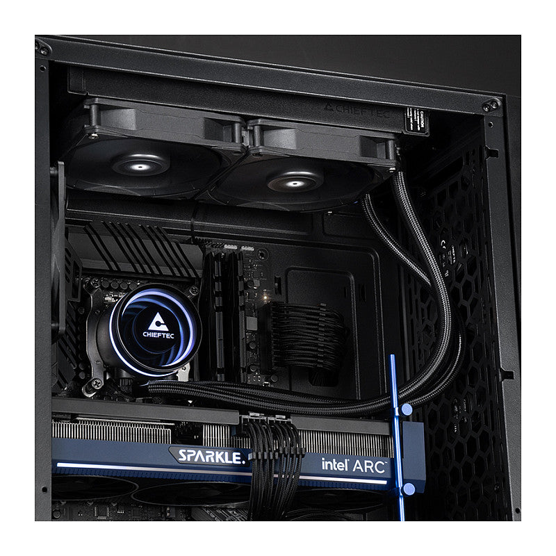 K Cooler Wasserkühlung Chieftec Iceberg 240 DARK multi Cooler | 1700; 1200; 1150; 1151; 1155; 1156; 1200; AM5/4/3+/2+/2