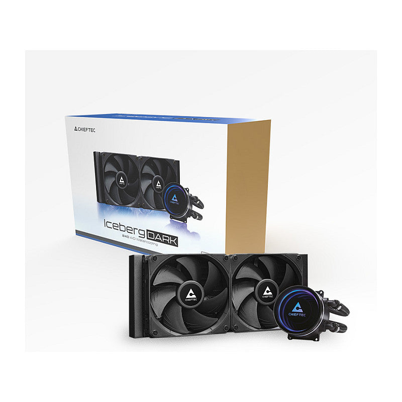 K Cooler Wasserkühlung Chieftec Iceberg 240 DARK multi Cooler | 1700; 1200; 1150; 1151; 1155; 1156; 1200; AM5/4/3+/2+/2