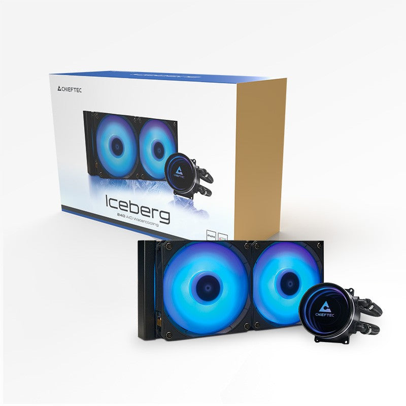 K Cooler Wasserkühlung Chieftec Iceberg 240 RGB multi Cooler | 1700; 1200; 1150; 1151; 1155; 1156; 1851; AM5/4/3+/2+/2