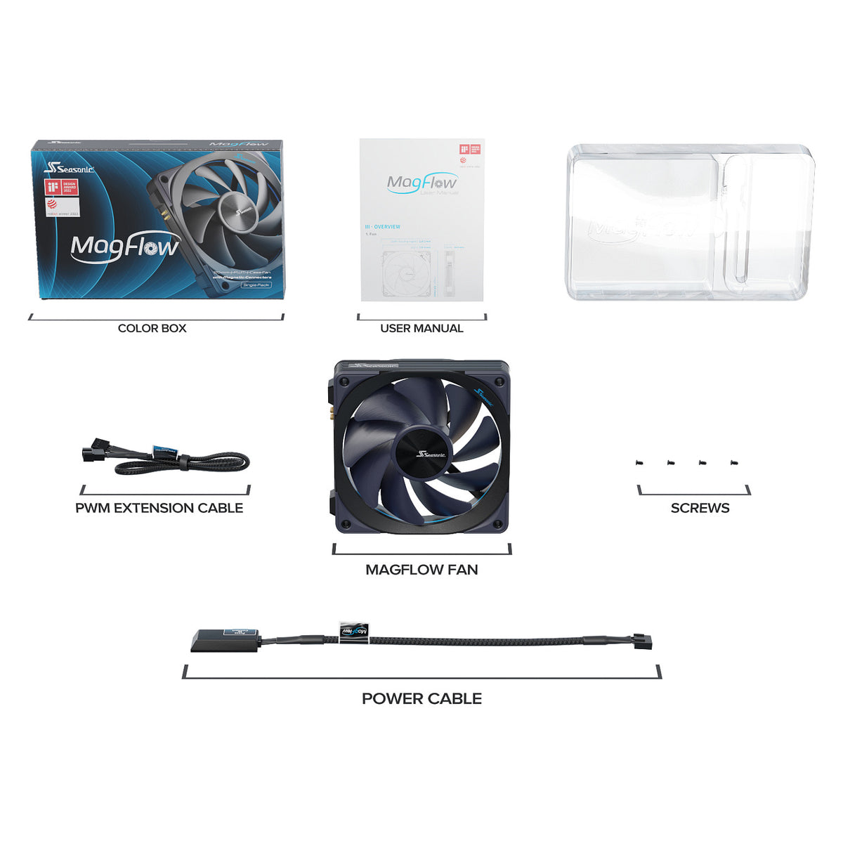 120mm Seasonic MagFlow 1225PWM -1Pack