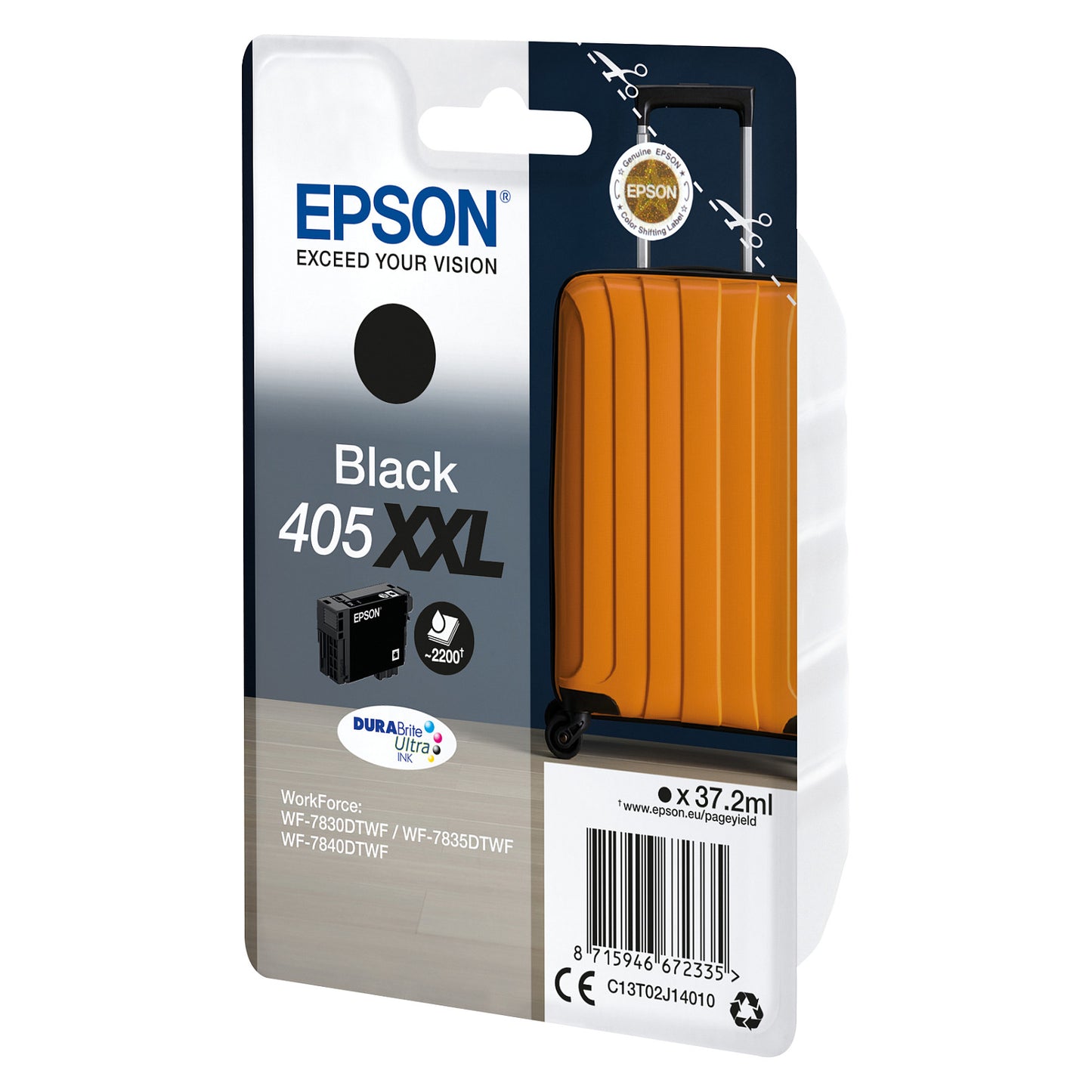 Epson Tinte 405XXL C13T02J14010 Schwarz bis zu 2.200 Seiten