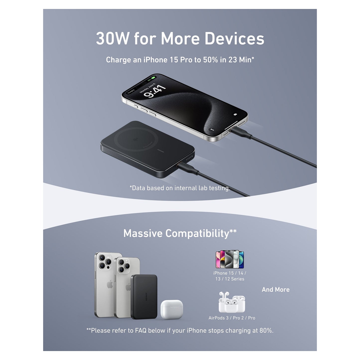 Anker MagGo PowerBank 10.000 mAh Slim magnetic black