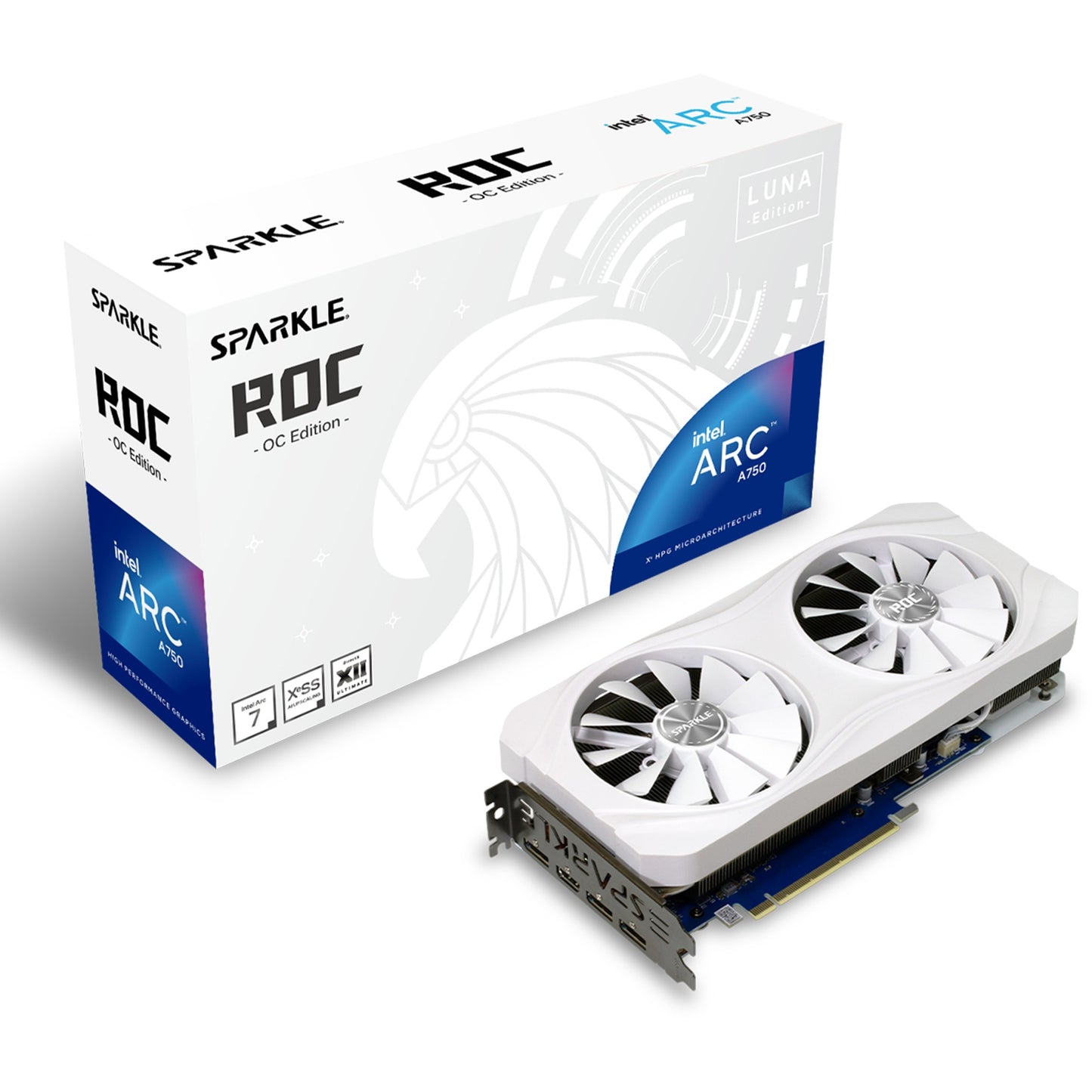 A750 8GB Sparkle Intel Arc ROC Luna OC GDDR6 white