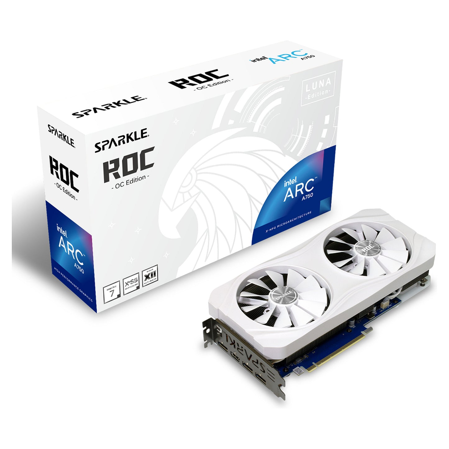 A750 8GB Sparkle Intel Arc ROC Luna OC GDDR6 white