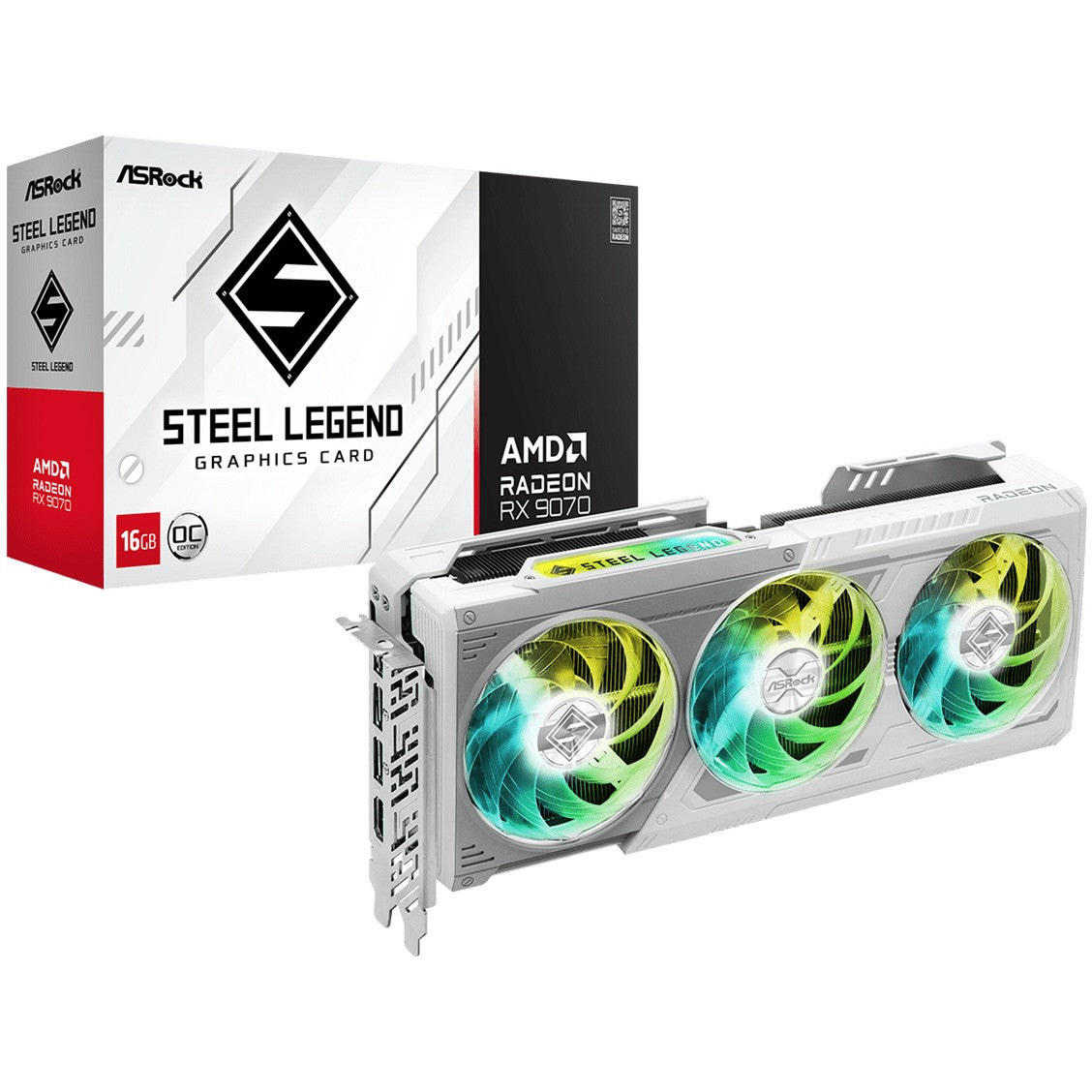RX 9070 16GB ASRock Radeon Steel Legend GDDR6 3Fan