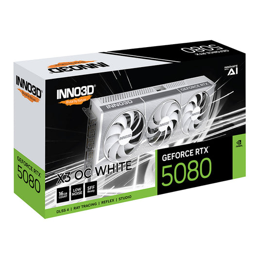 RTX 5080 16GB Inno3D X3 OC GDDR7 3Fan white