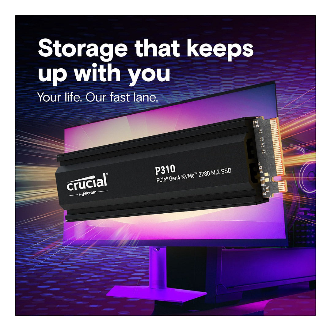M.2 2TB Crucial P310 NVMe PCIe Gen4 with Headsink