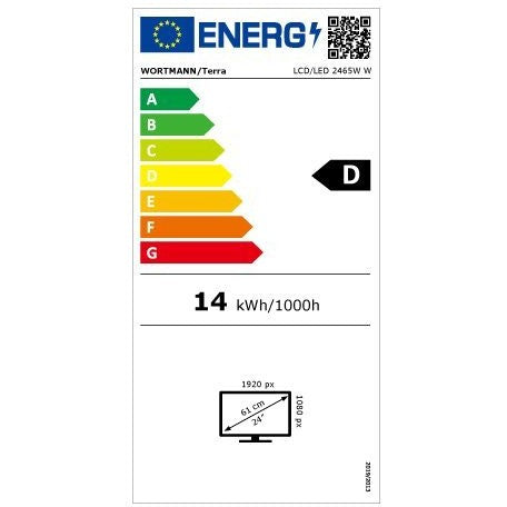 60,5cm/23,8" (1920x1080) TERRA 2465W PV 16:9 FHD IPS 5ms HDMI DP Speaker White