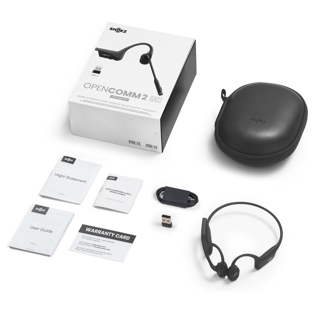 Shokz OpenComm2 UC (With USB-A) Bluetooth Wireless Bone Conduction Headset