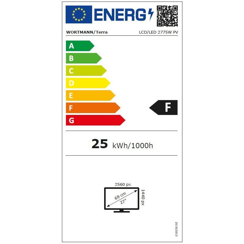 68,6cm/27" (2560x1440) Terra 2775W PV v3 16:9 WQHD 5ms 75Hz HDMI DP USB-C RJ45 Speaker Black