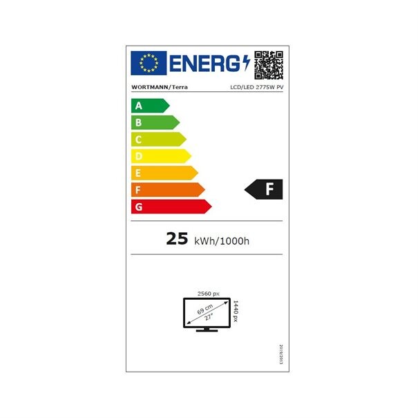 68,6cm/27" (2560x1440) Terra 2775W PV v3 16:9 WQHD 5ms 75Hz HDMI DP USB-C RJ45 Speaker Black