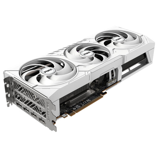 RX 9070 XT 16GB Sapphire Pure Radeon OC GDDR6 3 Fan white