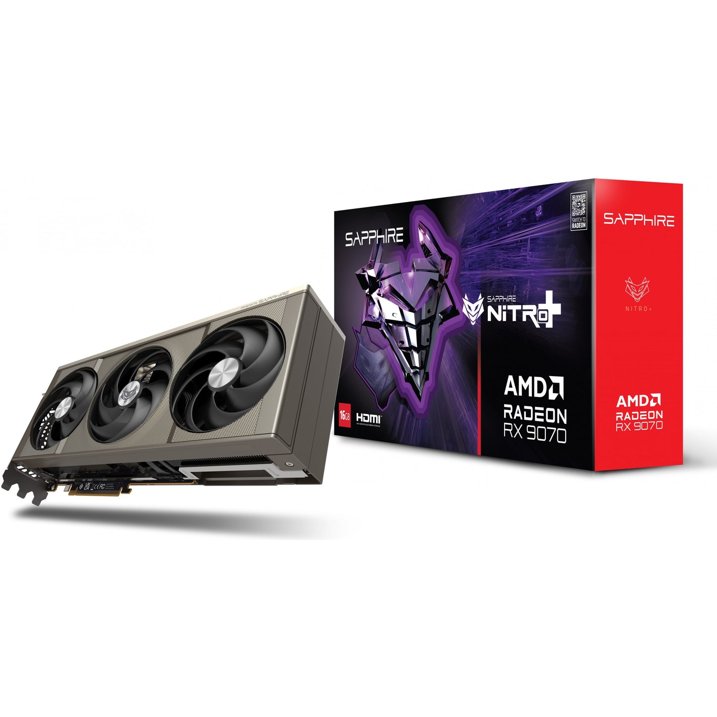 RX 9070 16GB Sapphire Nitro+ Radeon OC GDDR6 3 Fan