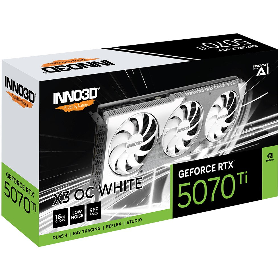 RTX 5070 Ti 16GB Inno3D X3 OC GDDR7 3Fan white
