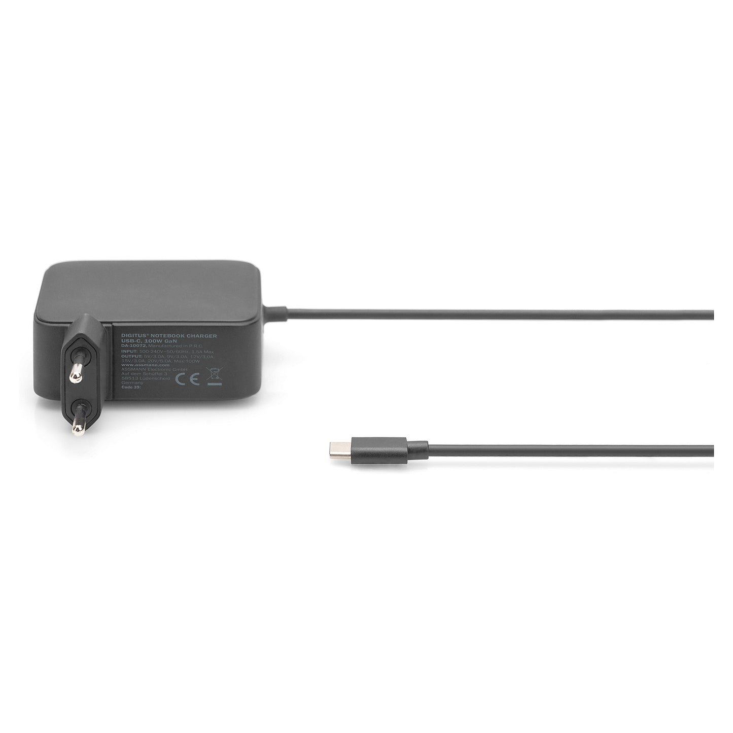 Digitus Universal Notebook Netzteil USB-C 100W PD3.0 1,2m Kabel