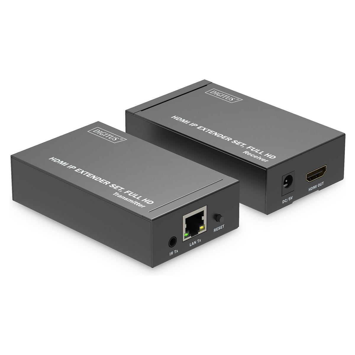 DIGITUS HDMI IP Extender Set HDMI 120m Full HD schwarz